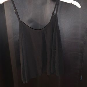 black flowy tank top